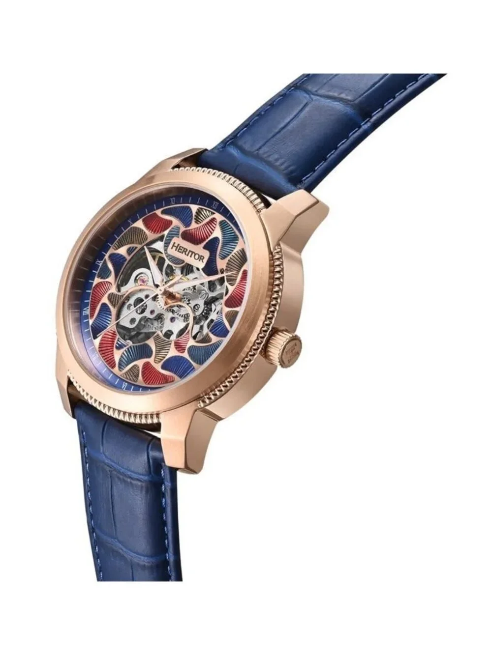 NWT Heritor Emmanuel Automatic Blue Dial Men's Watch
